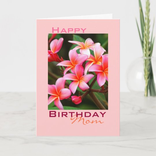 ピンクのプルメリアの花 誕生日 カード Zazzle Co Jp