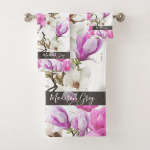水彩画の花柄の芸術バスタオル Zazzle Co Jp