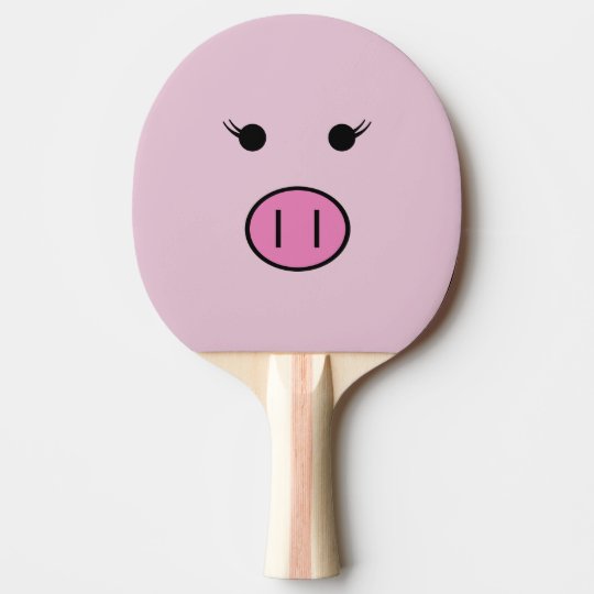 ピンク豚をサディ ザ ピンク豚 かわいいガーリーかわいい 卓球ラケット Zazzle Co Jp