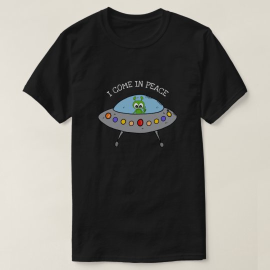 ピースサインの人入って来宇宙人ufo I Tシャツ Zazzle Co Jp