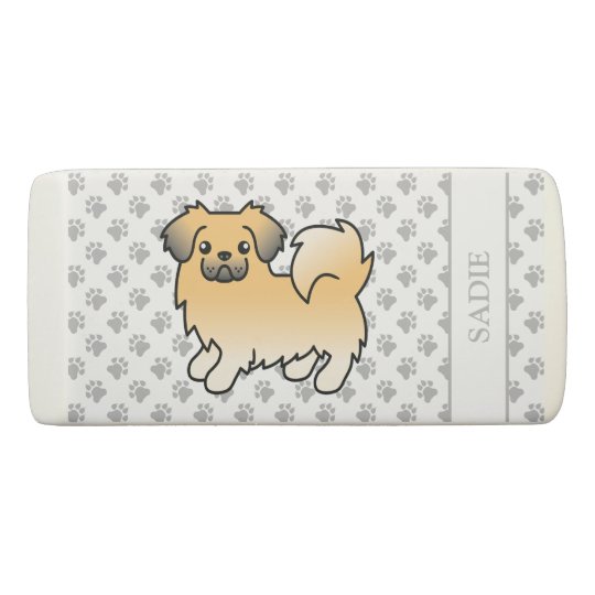 ファウン サブル チベット スパニエル犬 キュート カートゥーン ドッグ ネーム 消しゴム Zazzle Co Jp