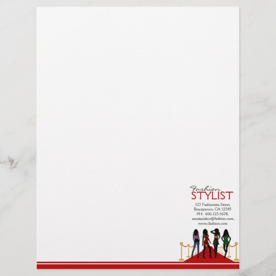 ファッションの女の子丁重なレターヘッドテンプレート レターヘッド Zazzle Co Jp
