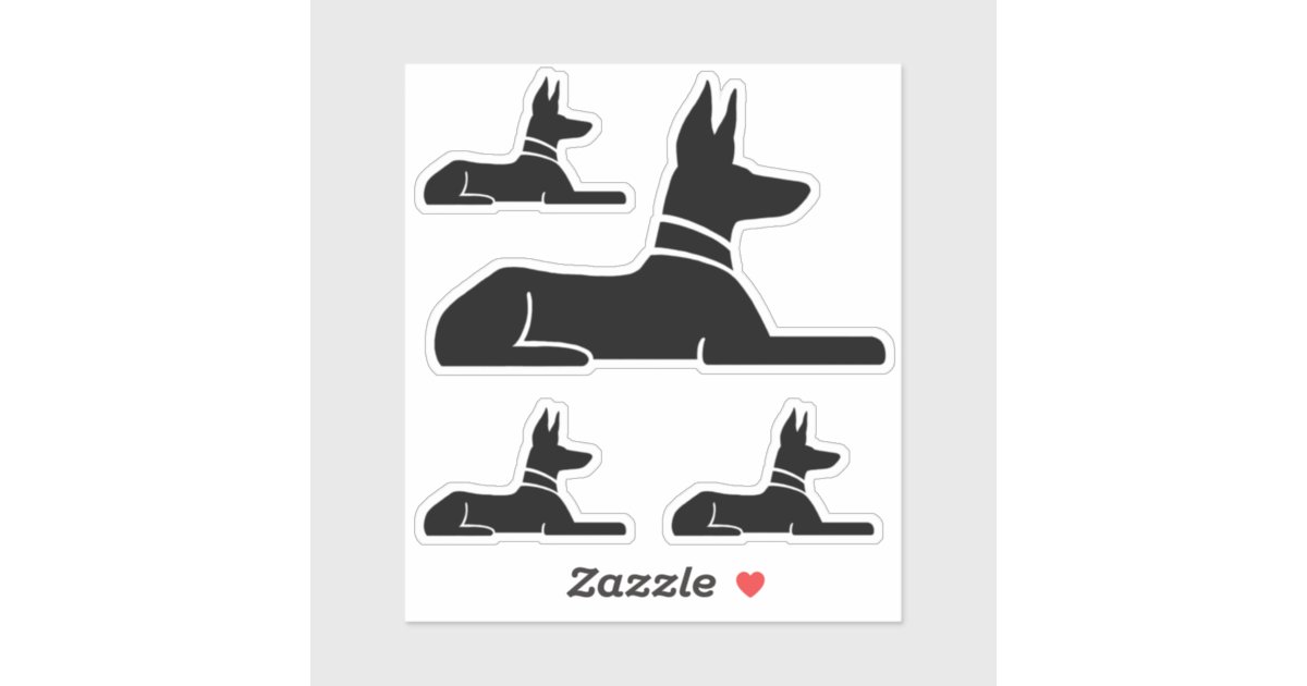 ファラオの猟犬のエジプトのヒエログリフ犬のステッカー シール Zazzle Co Jp