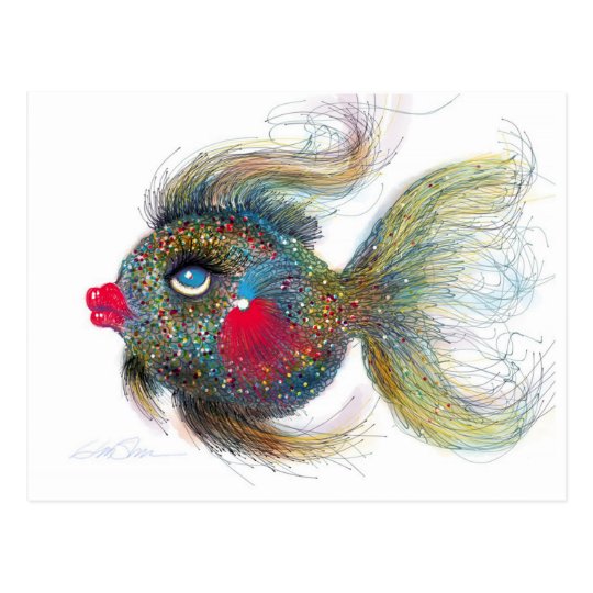 ファンタジーの魚 Kissiefishの郵便はがき ポストカード Zazzle Co Jp