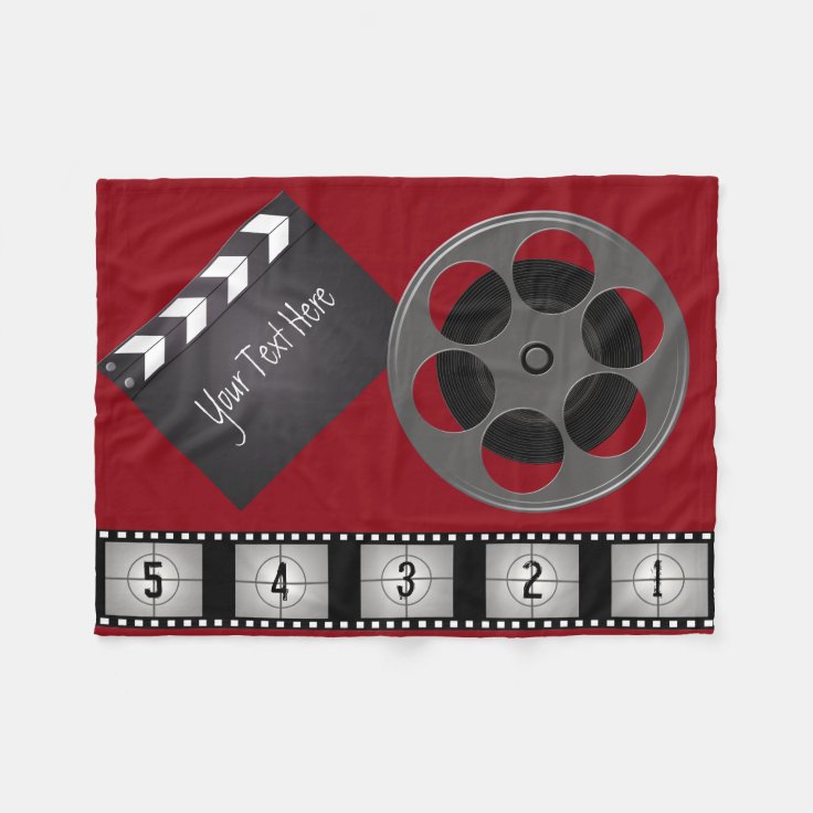 フィルムのストリップ映画巻き枠clapperboard フリースブランケット Zazzle Co Jp