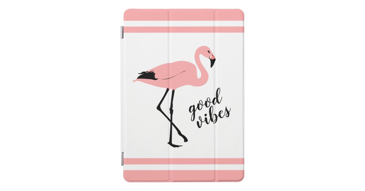 フラミンゴのかわいいよい感情のピンクの白黒 Ipad Proカバー Zazzle Co Jp