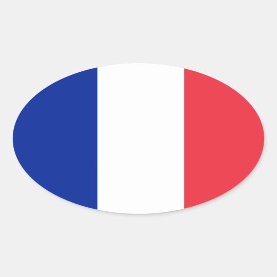 フランスのフラグ 欧州スタイル Ovalシール 楕円形シール Zazzle Co Jp