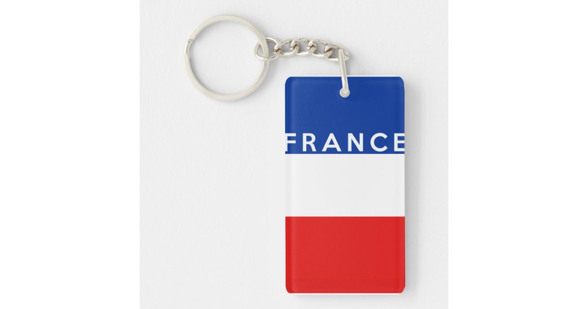 フランスの国旗の記号の名前の文字 キーホルダー Zazzle Co Jp