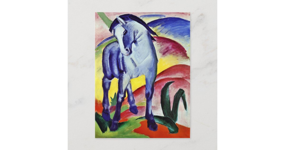 フランツ マルクの青い馬のヴィンテージのファインアートの絵画 ポストカード Zazzle Co Jp