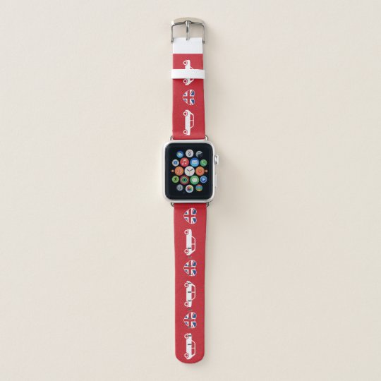 ブリティッシュミニクーパーハートレッド Apple Watchバンド Zazzle Co Jp