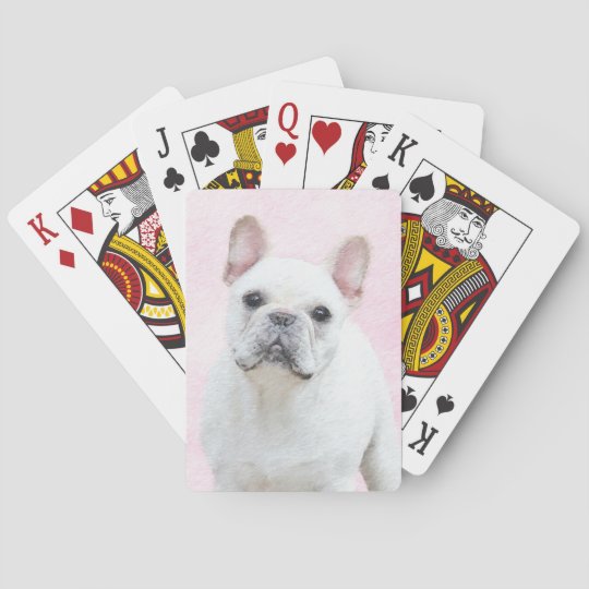ブルドフランスのッグ クリーム ホワイト 絵画ズ 犬芸術 トランプ Zazzle Co Jp