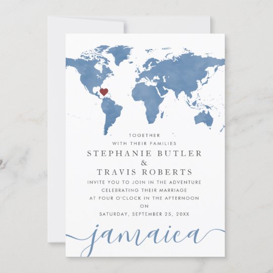 ブルーウォーターカラーの世界地図の宛先結婚式 招待状 Zazzle Co Jp ブルーウォーターカラーの世界地図の宛先結婚式 招待状 Zazzle Co Jp