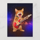 ロッカー猫 u2013 ヘビーメタル猫 u2013 熱狂する猫 ポストカード Zazzle.co.jp