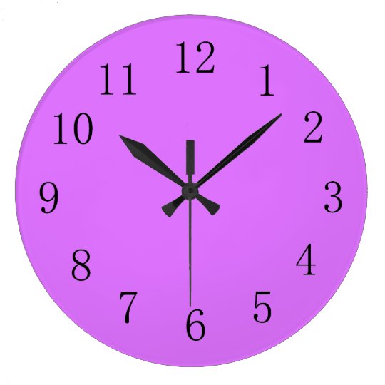 ヘリオトロープ赤紫無地の色 ラージ壁時計 Zazzle Co Jp