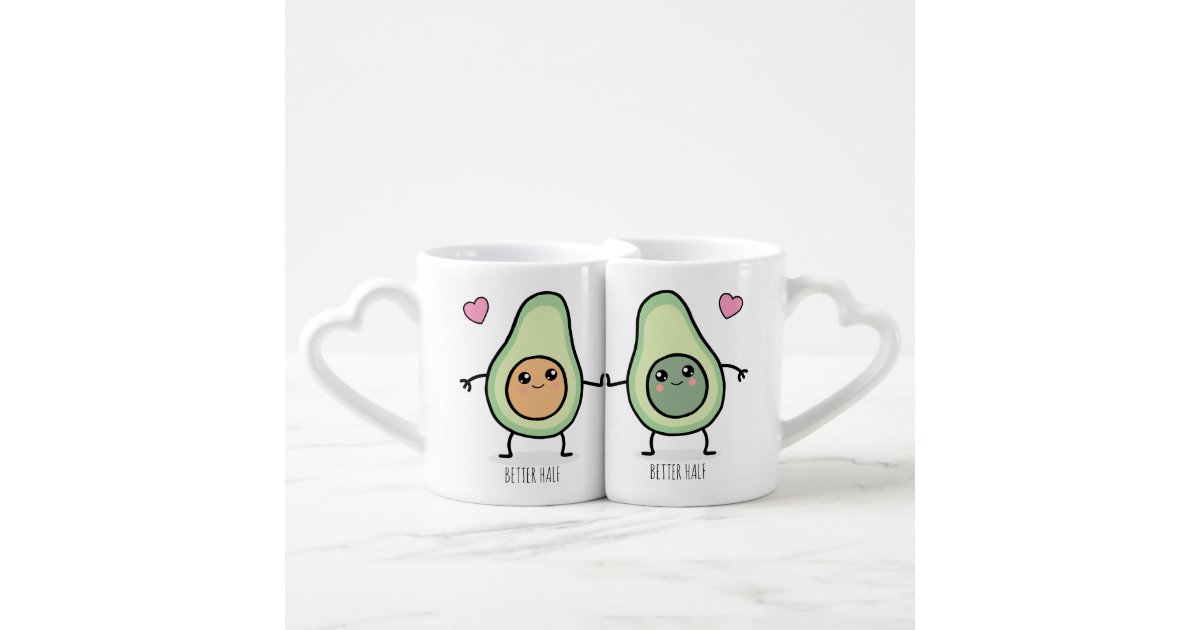 ベターハーフかわいいアボカドカップル ペアカップ Zazzle Co Jp