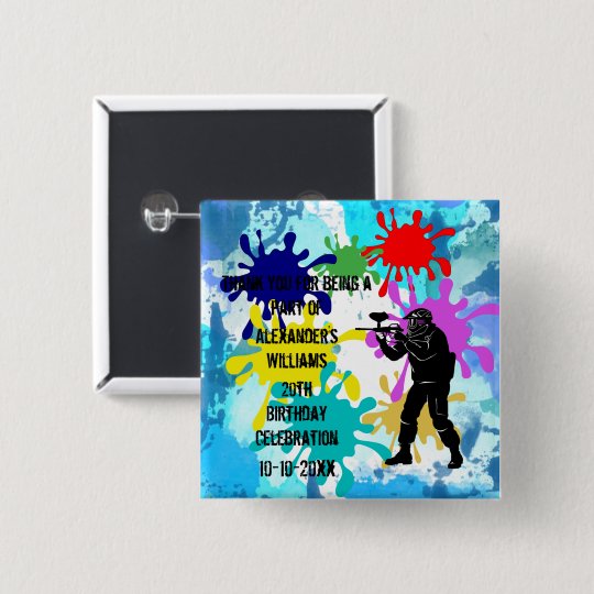 ペイントボールパーティー 缶バッジ Zazzle Co Jp ペイントボールパーティー 缶バッジ Zazzle Co Jp