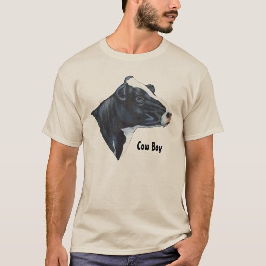 ホルスタイン牛頭部 絵を描くこと 牛男の子 農家 Tシャツ Zazzle Co Jp