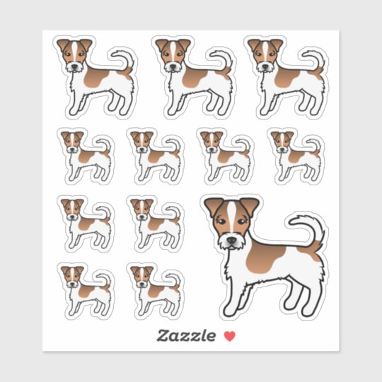ホワイト タンラフコートジャック ラッセル テリア ドッグズ シール Zazzle Co Jp
