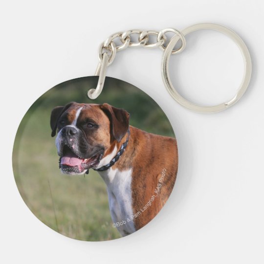 ボクサー犬の地位 キーホルダー Zazzle Co Jp
