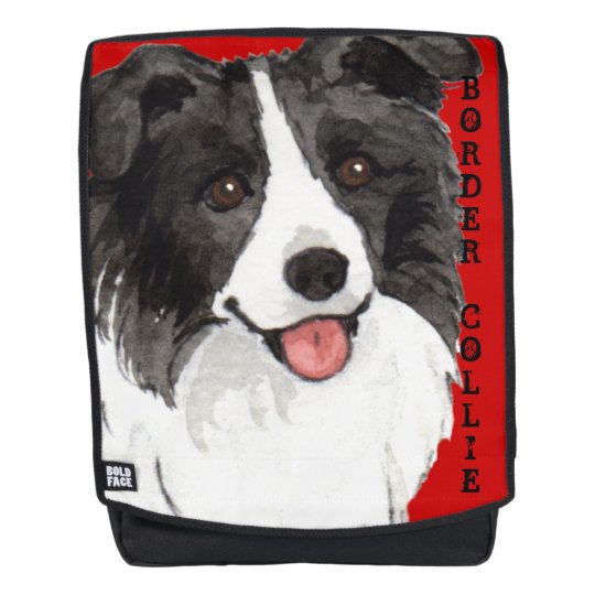 ボーダーコリー色のブロック バックパック Zazzle Co Jp