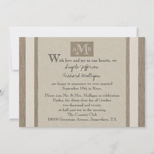ポストの結婚披露宴の招待状 羊皮紙の一見 招待状 Zazzle Co Jp