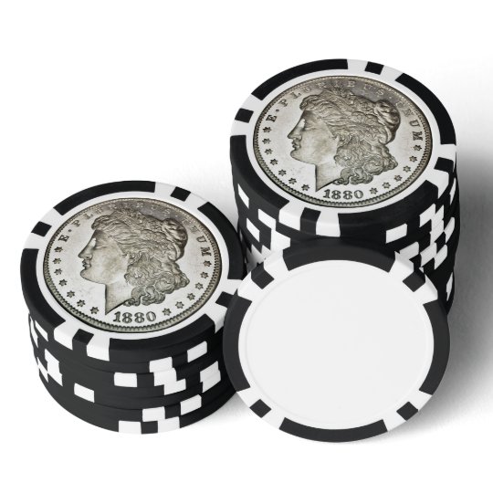 ポーカー用のチップのモーガンの1ドル銀貨のイメージ ポーカーチップ Zazzle Co Jp