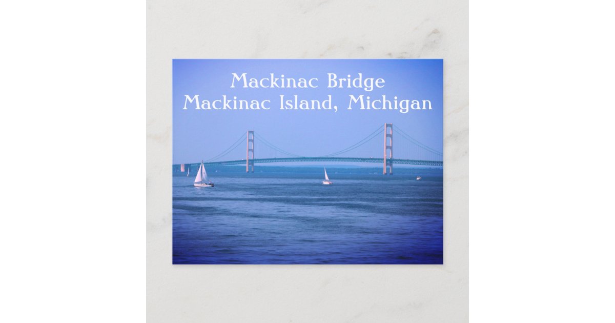 マキナック橋のmackinacの島ミシガン州 ポストカード Zazzle Co Jp