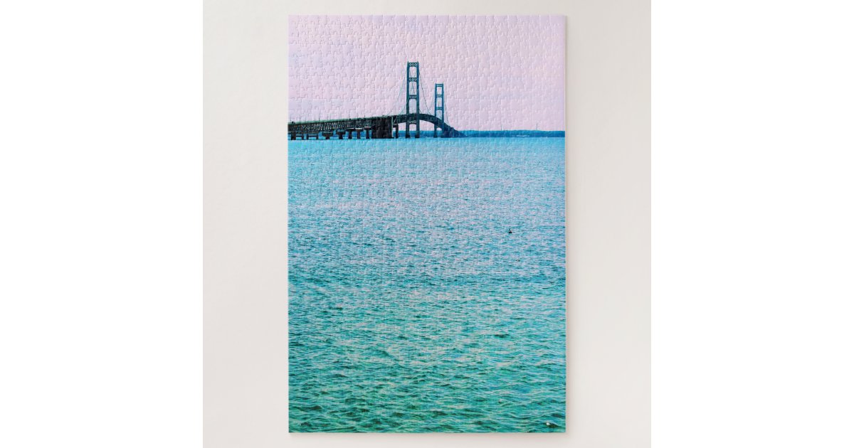 マキナック橋 ミシガン湖 x30 1014 Pc ジグソーパズル Zazzle Co Jp