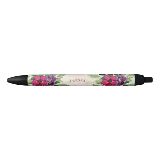 マゼンタの国の花柄 黒ボールペン Zazzle Co Jp マゼンタの国の花柄 黒ボールペン Zazzle Co Jp