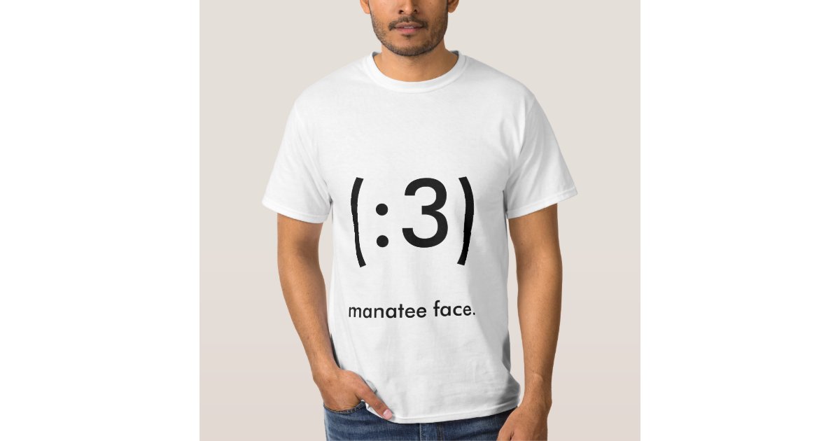 マナティーの顔文字 Tシャツ Zazzle Co Jp マナティーの顔文字 Tシャツ Zazzle Co Jp