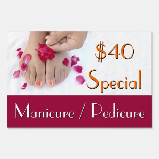 マニキュアペディキュアネイルサロン徴候 アウトドアサイン Zazzle Co Jp