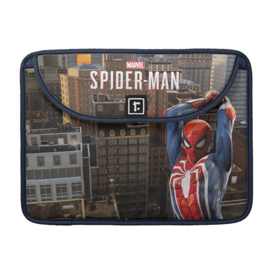 マーベルのスパイダーマン くもの巣の揺れポーズ Macbook Proスリーブ Zazzle Co Jp