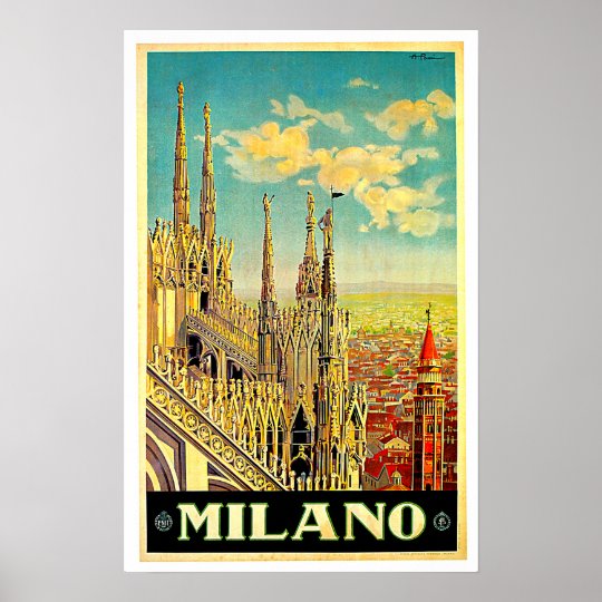 ミラノ ミラノイタリアの都市景観のヴィンテージ ポスター Zazzle Co Jp ミラノ ミラノイタリアの都市景観のヴィンテージ ポスター Zazzle Co Jp