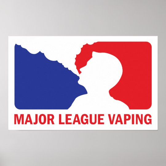 メジャーリーグのvapingのロゴのvaperカスタムなポスタープリント ポスター Zazzle Co Jp