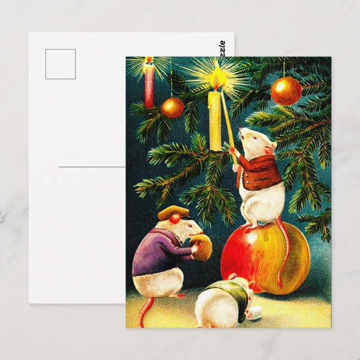 メリークリスマス ヴィンテージおもしろいネズミ ポストカード Zazzle Co Jp メリークリスマス ヴィンテージおもしろいネズミ ポストカード Zazzle Co Jp