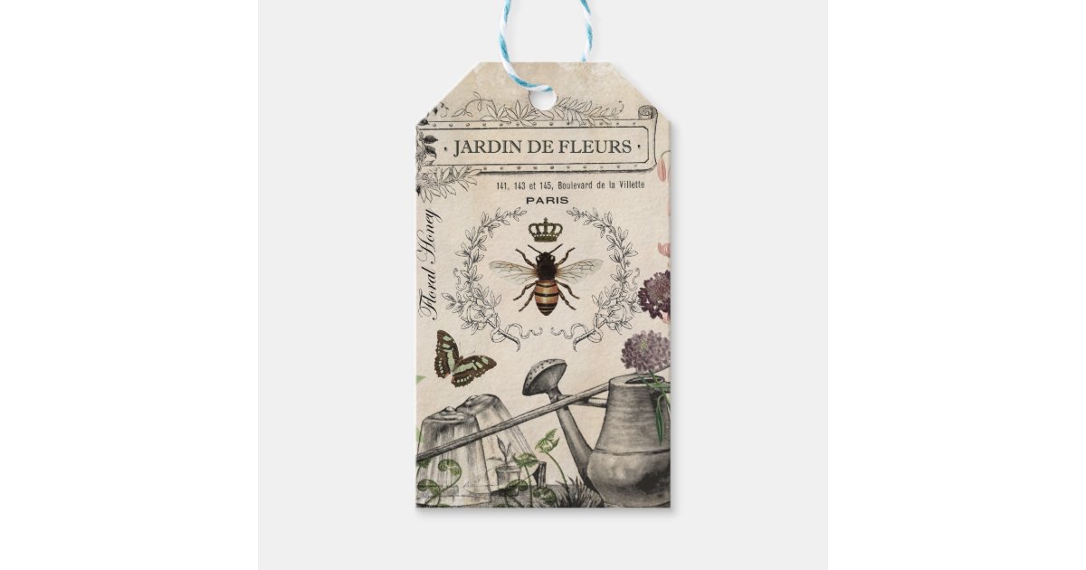 モダンなヴィンテージのフランスのな蜂の庭 ギフトタグ Zazzle Co Jp モダンなヴィンテージのフランスのな蜂の庭 ギフトタグ Zazzle Co Jp