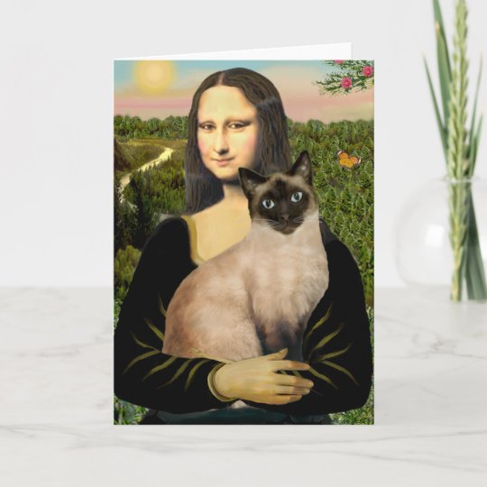 モナリザ シールポイントシャム猫 カード Zazzle Co Jp