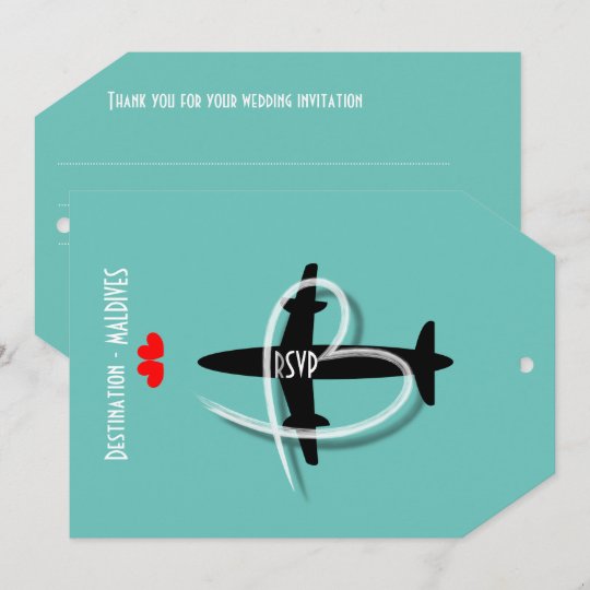 モルディブ国際結婚式 海外でのrsvp 招待状 Zazzle Co Jp