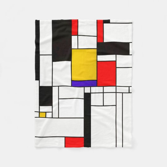 モンドリアンのスタイルの抽象美術 フリースブランケット Zazzle Co Jp モンドリアンのスタイルの抽象美術 フリースブランケット Zazzle Co Jp