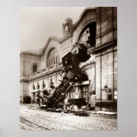 モンパルナス駅での列車脱線 – 1895 ポスター | Zazzle.co.jp