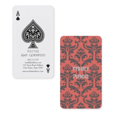 ユニークなスペードエースのトランプ柄 オシャレ 名刺 Zazzle Co Jp