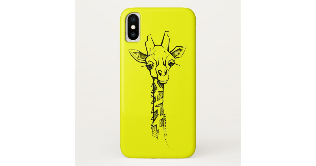 ユニークな芸術のスタイルの手描きのキリンのiphoneの場合 Case Mate Iphoneケース Zazzle Co Jp