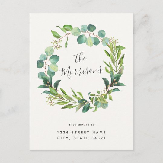 ユーカリリース書の住所変更 ポストカード Zazzle Co Jp