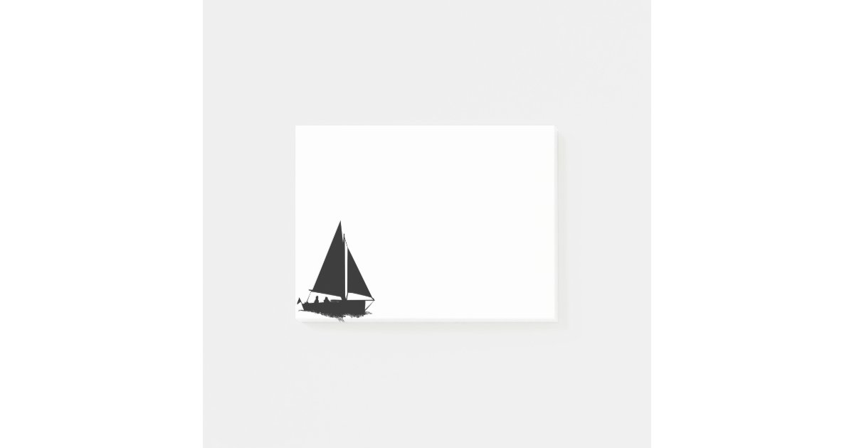 ヨットのシルエット ポストイット Zazzle Co Jp