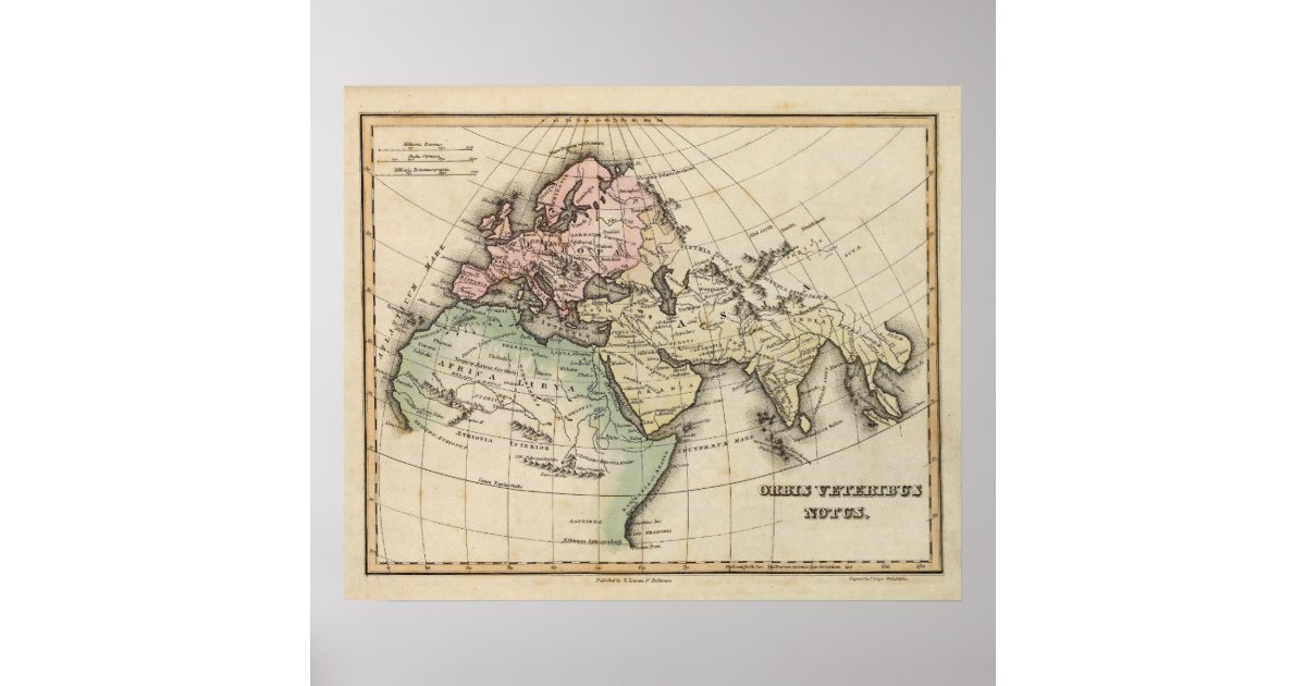 ヨーロッパ 北アフリカおよび東南アジアの地図 ポスター Zazzle Co Jp