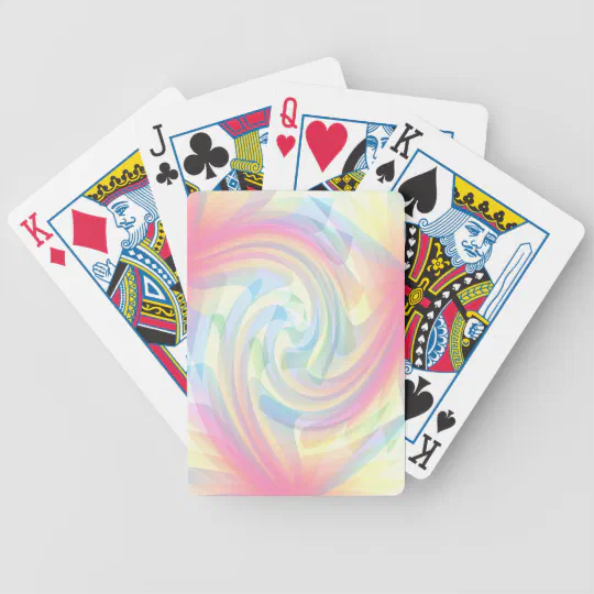 ラブリーパステルカラーズお洒落抽象芸術アート バイスクルトランプ Zazzle Co Jp