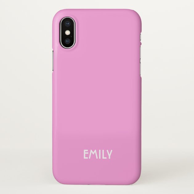 ラベンダーのピンクの無地の背景 iPhoneケース  Zazzle.co.jp