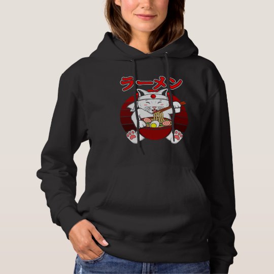 ラーメン食べ物の猫日本の狐稲荷キツネ パーカ Zazzle Co Jp