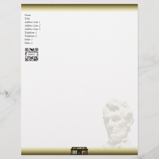 リンカーンレターヘッドテンプレートの大統領 レターヘッド Zazzle Co Jp