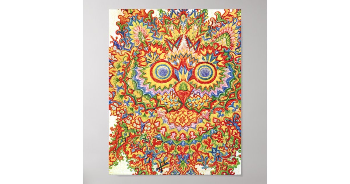ルイ ウェサイケデリックイン キャッカラフルト ポスター Zazzle Co Jp